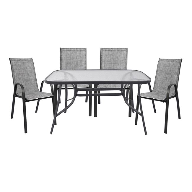 ΣΕΤ ΤΡΑΠΕΖΑΡΙΑΣ ΚΑΦΕ ΜΕΤΑΛΛΙΚΗ 5ΤΜΧ ΜΕ 4 ΚΑΡΕΚΛΕΣ & ΤΡΑΠΕΖΙ 110Χ60 HM5189.01