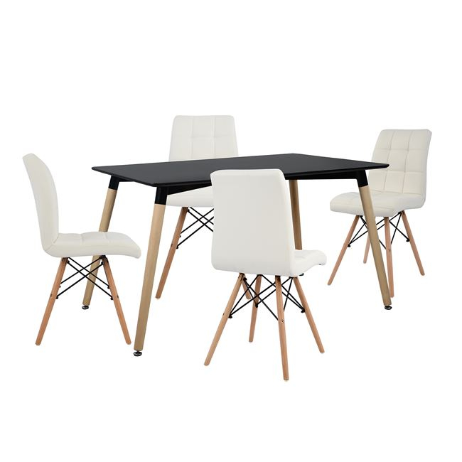 ΣΕΤ ΤΡΑΠΕΖΑΡΙΑΣ 5ΤΜΧ ΜΕ ΤΡΑΠΕΖΙ ΚΑΙ 4 ΚΑΡΕΚΛΕΣ HM10225 120x80x73 cm