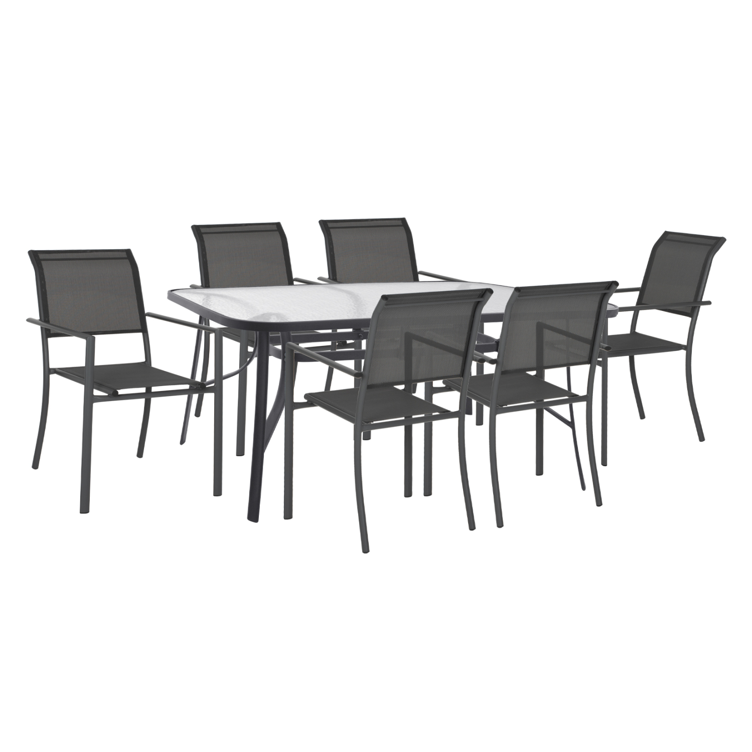 Intrahome ΣΕΤ ΤΡΑΠΕΖΑΡΙΑΣ 7ΤΜΧ ΤΡΑΠ ΜΕΤΑΛΛΙΚΟ 160Χ90 & ΠΟΛ ΑΛΟΥΜΙΝΙΟΥ NELSPRUICASABLANCALTCASABLANCAI ΓΚΡΙ intraho-0007558