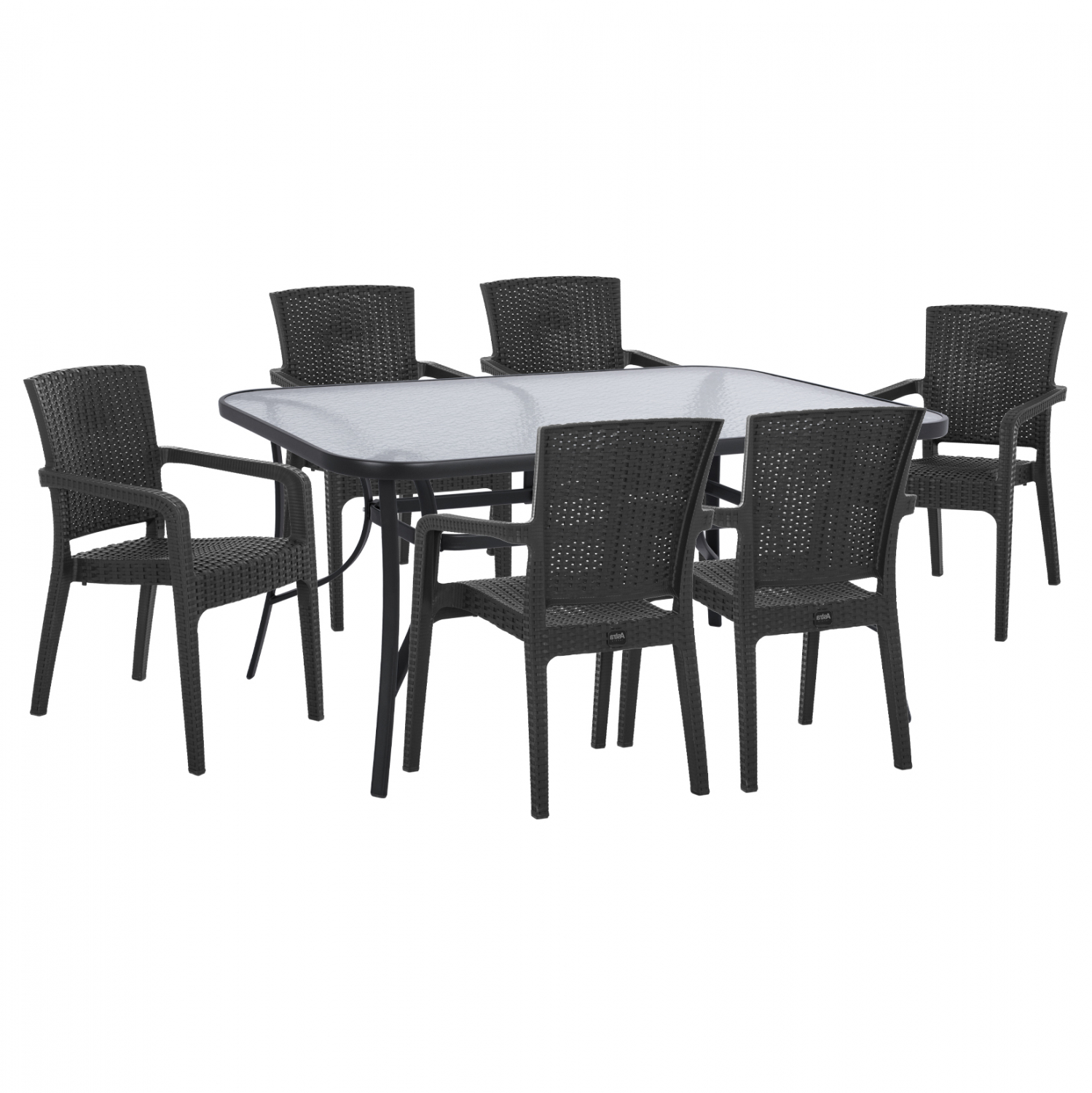 Intrahome ΣΕΤ ΤΡΑΠΕΖΑΡΙΑΣ 7ΤΜΧ ΤΡΑΠΕΖΙ 150Χ90 & ΠΟΛΥΘΡΟΝΑ ΑΛΟΥΜΙΝΙΟΥ NELSPRUICASABLANCALTCASABLANCAI ΓΚΡΙ intraho-0007547