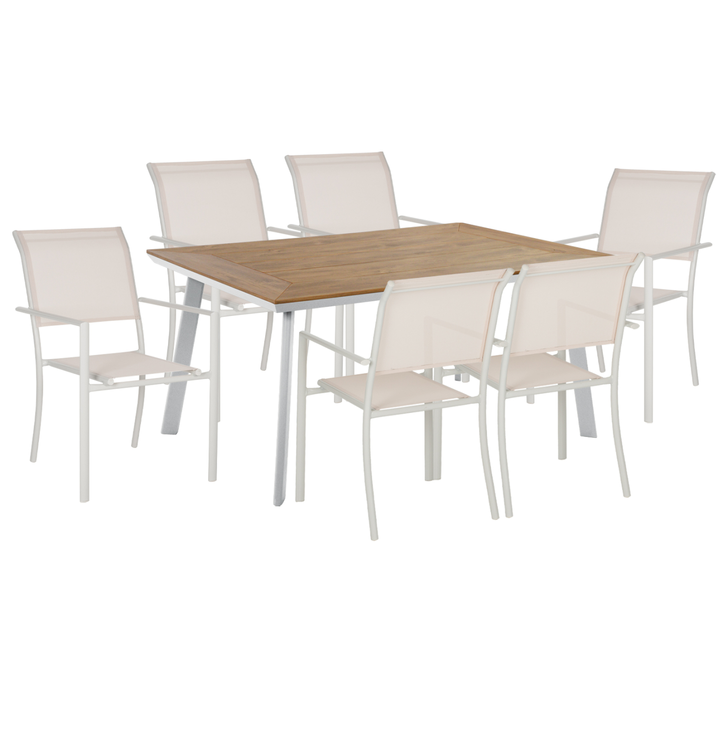 Intrahome ΣΕΤ ΤΡΑΠΕΖΑΡΙΑΣ 7ΤΜΧ ΤΡΑΠΕΖΙ LILONGWEKUCASABLANCALCASABLANCA_LUMPURERLEY 160Χ92 & ΠΟΛΥΘΡΟΝΑ ΑΛΟΥΜΙΝΙΟΥ NELSPRUICASABLANCALTCASABLANCAI ΓΚΡΙ intraho-0007540