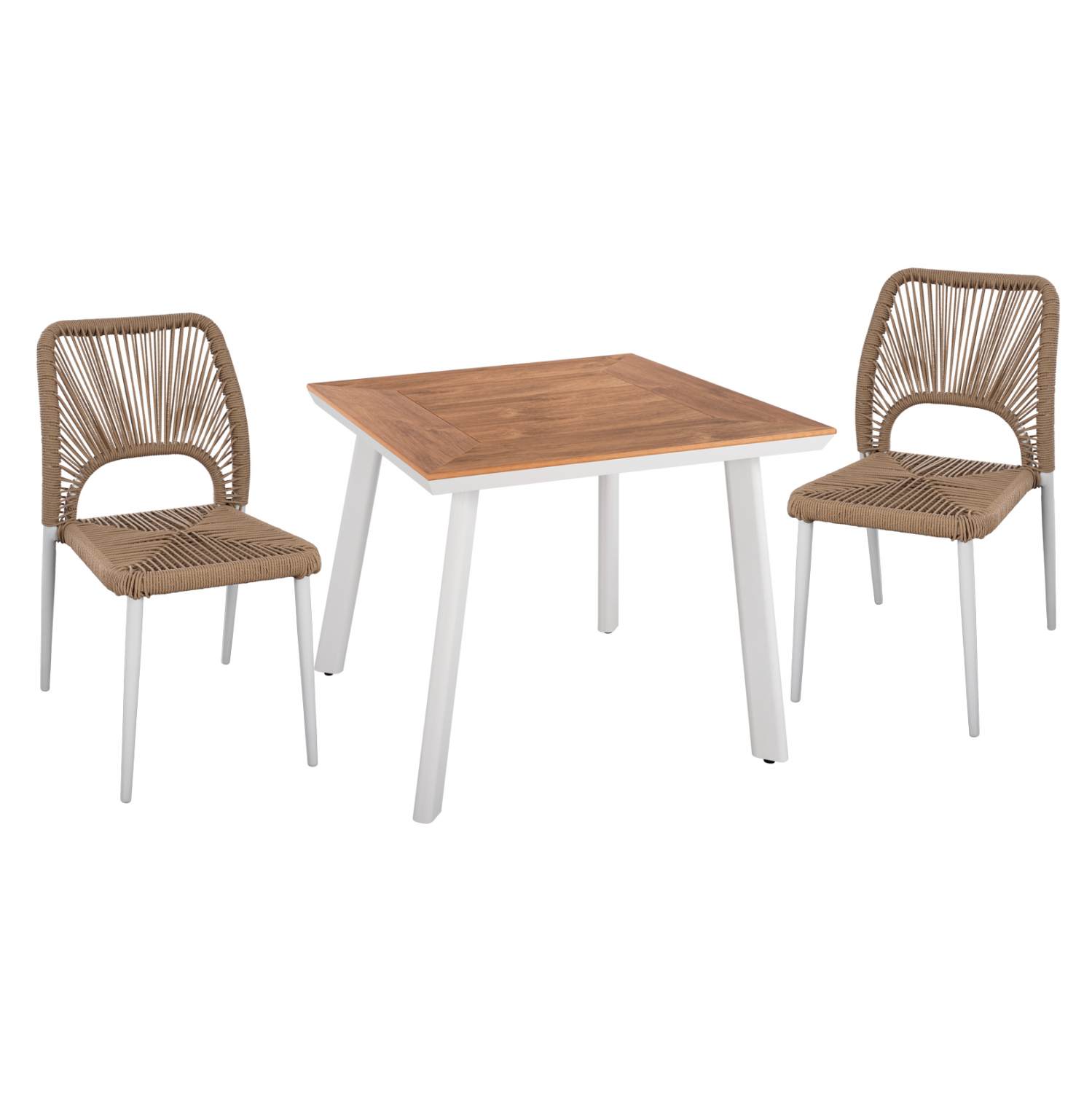 Intrahome ΣΕΤ ΤΡΑΠΕΖΑΡΙΑΣ 3ΤΜΧ ΤΡΑΠΕΖΙ ΛΕΥΚΟ 80x80 ΚΑΙ ΚΑΡΕΚΛΑ ΜΕ ΣΧΟΙΝΙ .01 intraho-0008087