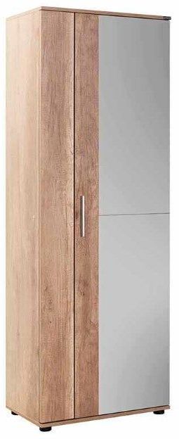 Lh-homefurniture Ντουλάπα με καθρέπτη, Porto Φυσικό 60x187x36cm AD_SHC-629-TT-2