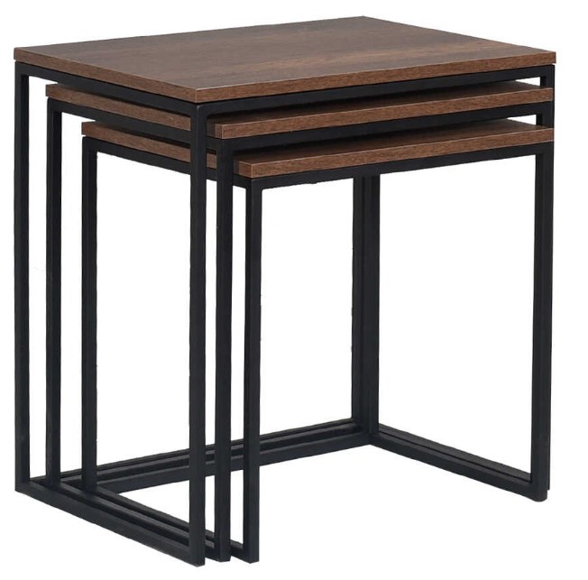 Lh-homefurniture Σετ τραπεζάκια Ζιγκον Καρυδί 55x47x40cm AD_SHP-933-OO-1 Lh-homefurniture Σετ τραπεζάκια Ζιγκον Καρυδί 55x47x40cm AD_SHP-933-OO-1