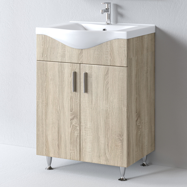 Πάγκος SIENA SONOMA 65 S3BSI065SN0 61x34x83cm, Νιπτήρας 65x46cm S3BSI065SN0 Πάγκος SIENA SONOMA 65 S3BSI065SN0 61x34x83cm, Νιπτήρας 65x46cm S3BSI065SN0