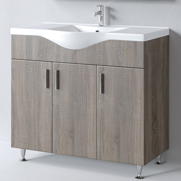 Πάγκος SIENA SONOMA DARK 100 S3BSI100SD0 96x34x83cm, Νιπτήρας 100x46cm S3BSI100SD0 Πάγκος SIENA SONOMA DARK 100 S3BSI100SD0 96x34x83cm, Νιπτήρας 100x46cm S3BSI100SD0