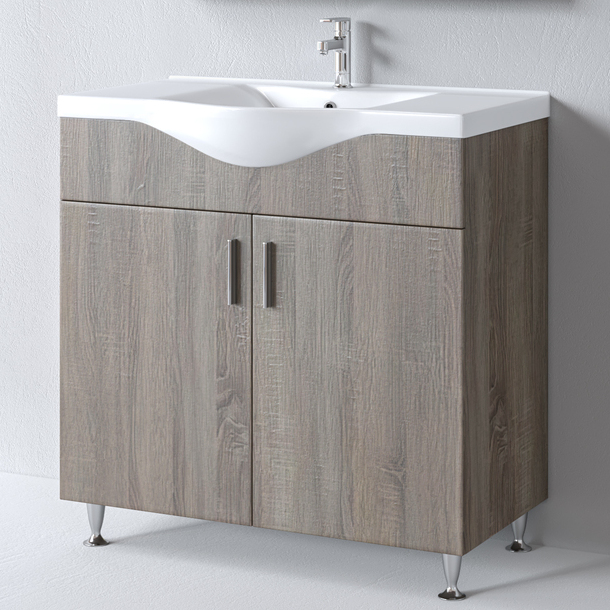 Πάγκος SIENA SONOMA DARK 90 S3BSI090SD0 90x34x83cm, Νιπτήρα 90x46cm S3BSI090SD0 Πάγκος SIENA SONOMA DARK 90 S3BSI090SD0 90x34x83cm, Νιπτήρα 90x46cm S3BSI090SD0