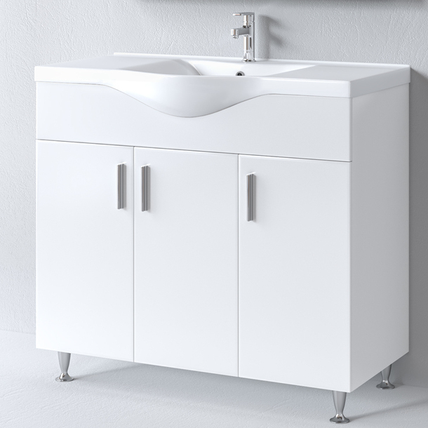 Πάγκος SIENA WHITE 100 S3BSI100GL0 96x34x83cm, Νιπτήρας 100x46cm S3BSI100GL0 Πάγκος SIENA WHITE 100 S3BSI100GL0 96x34x83cm, Νιπτήρας 100x46cm S3BSI100GL0