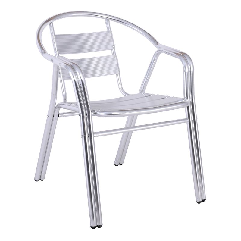 WOODWELL Ε267SILVER-II Πολυθρόνα Dining Αλουμινίου 59x63x76cm Ε267 WOODWELL Ε267SILVER-II Πολυθρόνα Dining Αλουμινίου 59x63x76cm Ε267