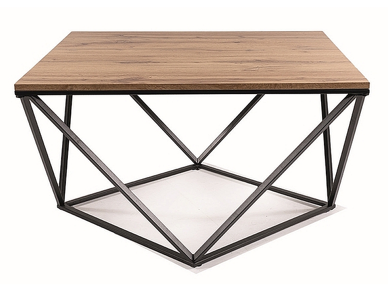 ŁAWA SILVER A DĄB ARTISAN/CZARNY  80X80 DIOMMI-80-3417
