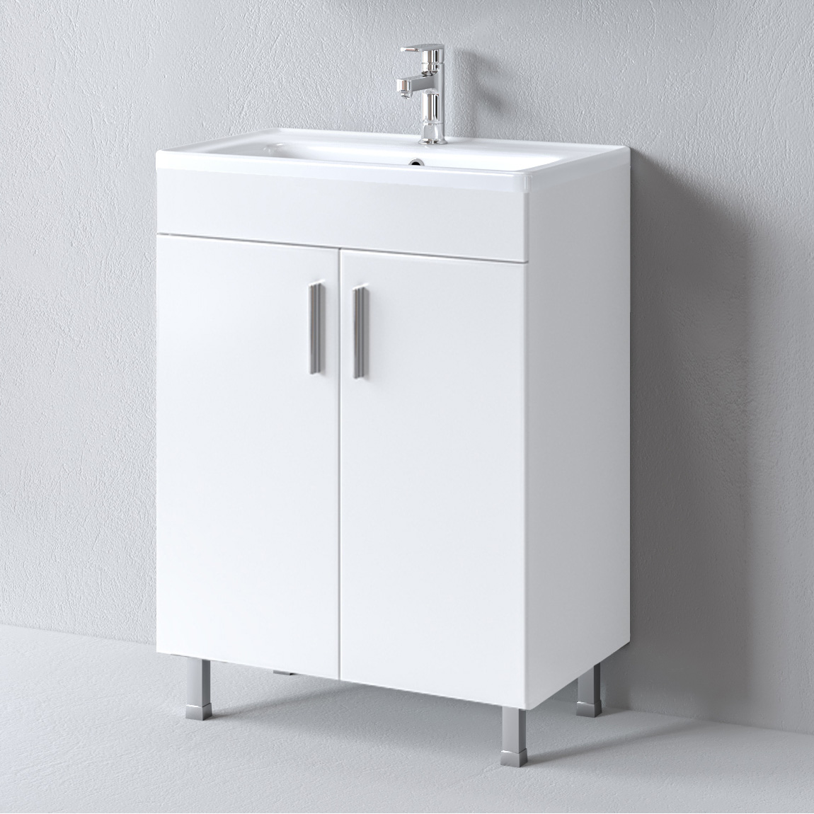 Πάγκος με τέσσερα ποδαράκια Skopelos White 80 S3BSK080WH0 78x36x83cm