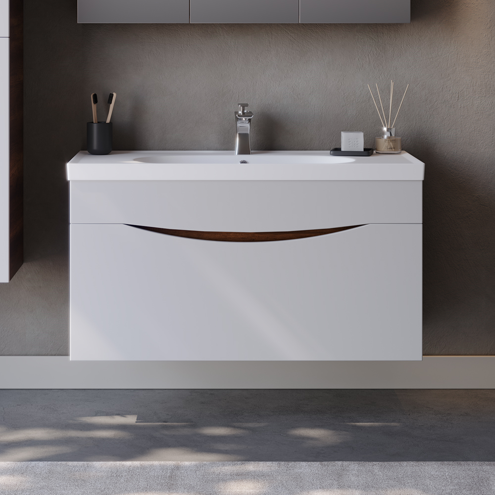 Πάγκος SMILE Λευκό / Barok MDF 18mm Λάκα 100 S3BSMIL100WB 100×45.5×54.5cm S3BSMIL100WB Πάγκος SMILE Λευκό / Barok MDF 18mm Λάκα 100 S3BSMIL100WB 100×45.5×54.5cm S3BSMIL100WB