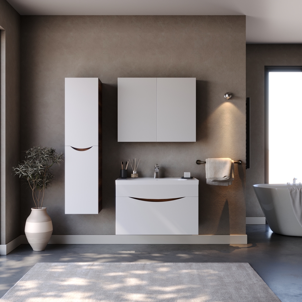 Σετ Έπιπλο Μπάνιου SMILE Λευκό / Barok MDF 18mm Λάκα 85 9SSMI085WBM 9SSMI085WBM Σετ Έπιπλο Μπάνιου SMILE Λευκό / Barok MDF 18mm Λάκα 85 9SSMI085WBM 9SSMI085WBM
