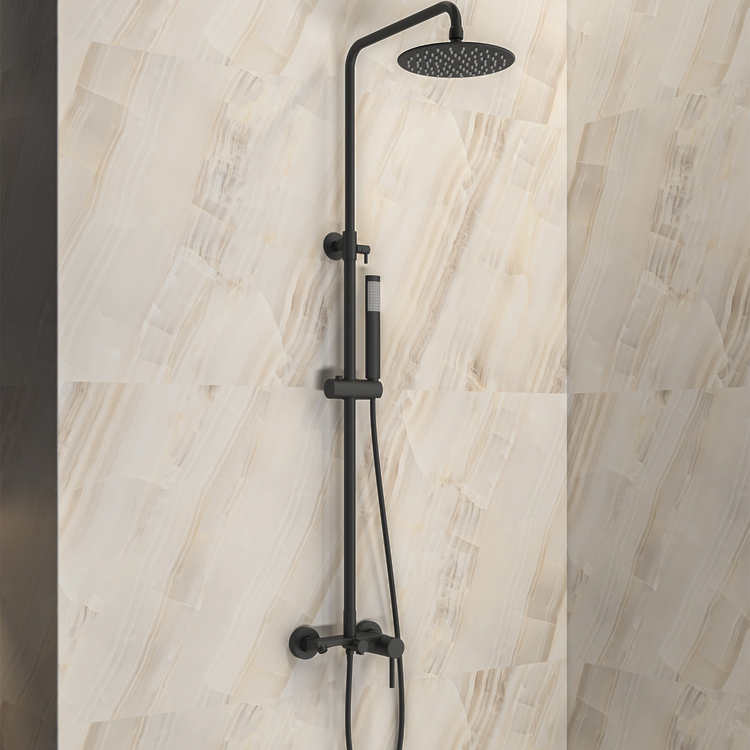 KARAG ARTEMIS Μπαταρία σταθερού ντους με ρουξούνι ARTEMIS Nero SO551B-N KARAG KARAG-5206836616841 KARAG ARTEMIS Μπαταρία σταθερού ντους με ρουξούνι ARTEMIS Nero SO551B-N KARAG KARAG-5206836616841