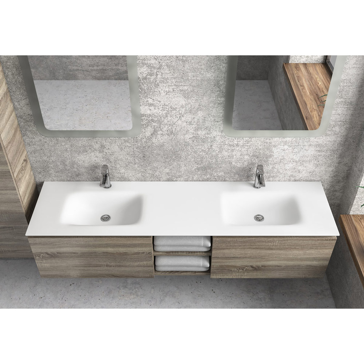 KARAG SPACE SOLID Νιπτήρας επίπλου διπλός SPACE 175v2 KARAG 175x46x16cm KARAG-5206836026237 KARAG SPACE SOLID Νιπτήρας επίπλου διπλός SPACE 175v2 KARAG 175x46x16cm KARAG-5206836026237