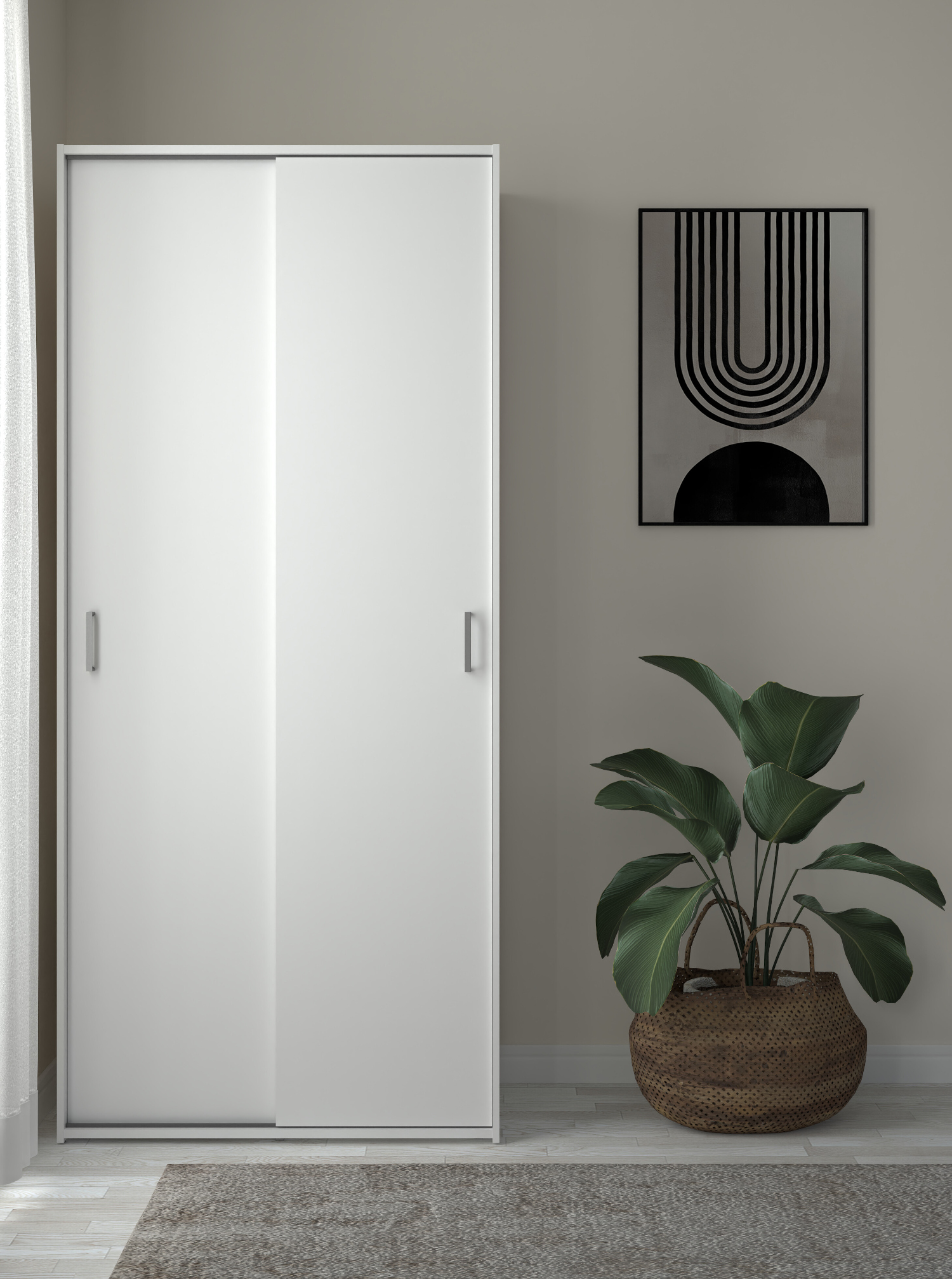 Insi Space ντουλάπα με 2 συρόμενες πόρτες 77,6×48,25×175,4εκ. Λευκό 0181.TV88 Insi Space ντουλάπα με 2 συρόμενες πόρτες 77,6×48,25×175,4εκ. Λευκό 0181.TV88