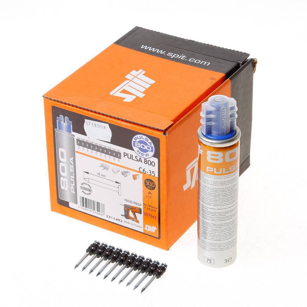 Fotin Καρφωτικού Καρφιά Spit Pulsa C6 35 + Φιάλη P800 (500Τεμ) FOT-SPIT-57543 Fotin Καρφωτικού Καρφιά Spit Pulsa C6 35 + Φιάλη P800 (500Τεμ) FOT-SPIT-57543