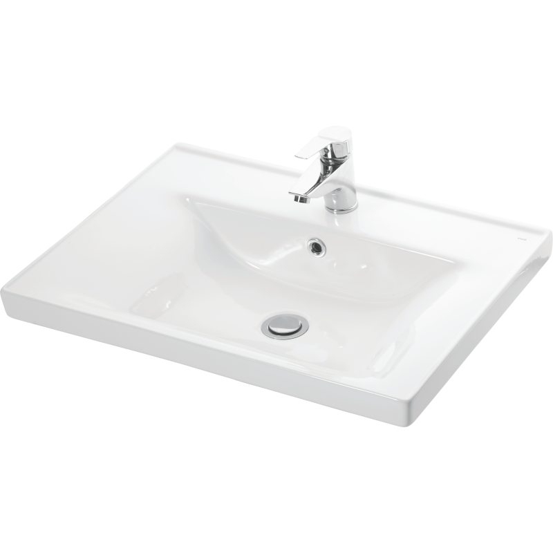 Νιπτήρας SQUARE 65 γυαλιστερή πορσελάνη 65x46cm