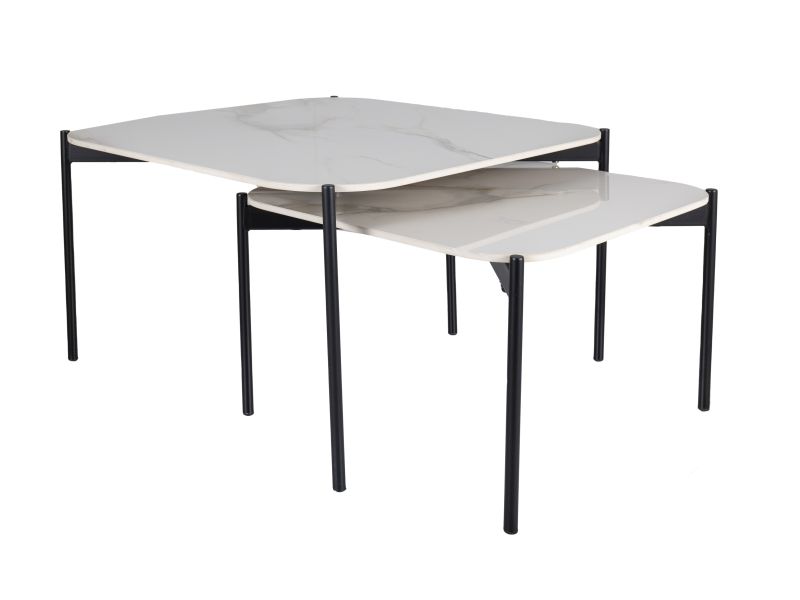ŁAWA STEP BIAŁY/CZARNY 80X80 60X60 (ZESTAW) DIOMMI-80-3763