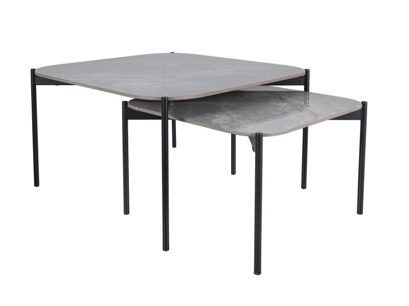 ŁAWA STEP SZARY/CZARNY 80X80 60X60 (ZESTAW) DIOMMI-80-3745