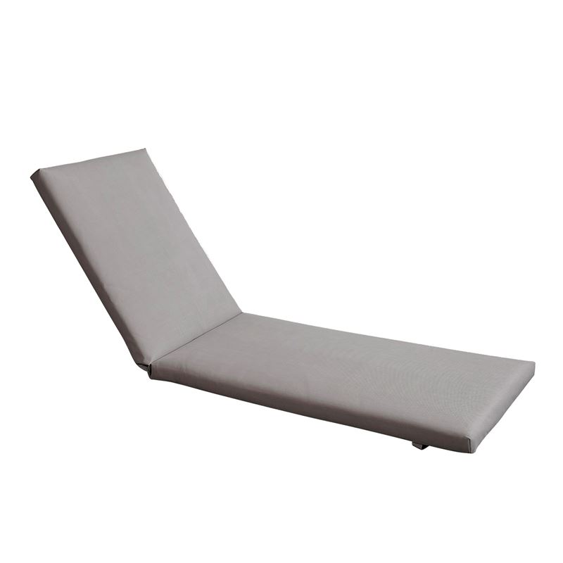 WOODWELL SUNLOUNGER Μαξιλάρι Ξαπλώστρας Textilene Γκρι με Φερμουάρ & Velcro (Foam+Polyester) 196(78+118)x60x7cm Ε2017,91