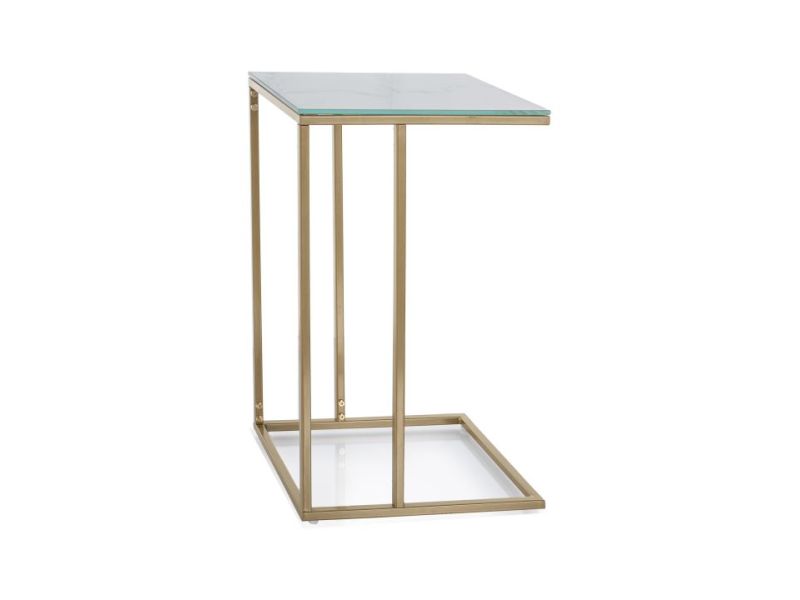 ŁAWA SYMPHONY G BIAŁY EFEKT MARMURU/ZŁOTY 40X30 DIOMMI-80-3752