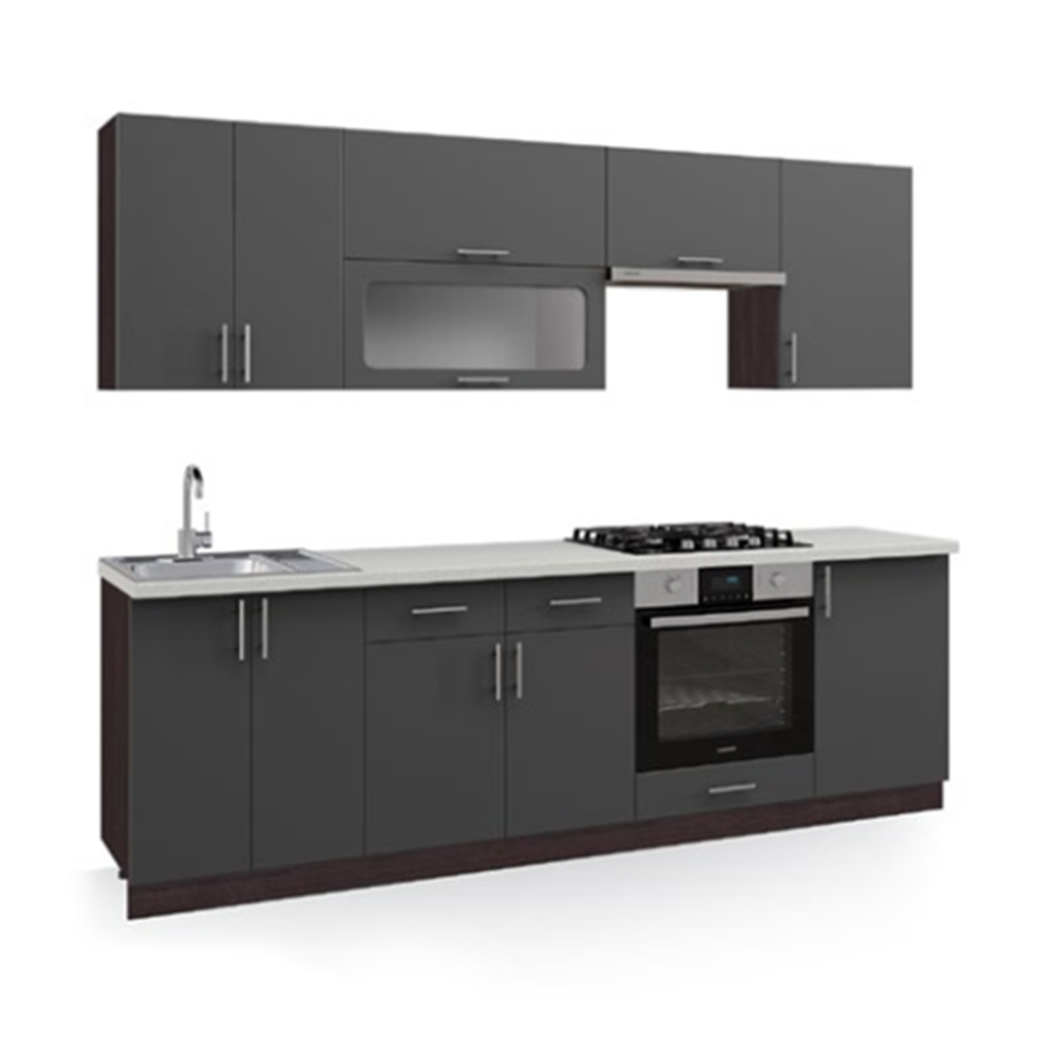 Intrahome ΣΥΝΘΕΣΗ ΚΟΥΖΙΝΑΣ NELSPRUICASABLANCALTCASABLANCAI ΣΚΟΥΡΟ ΓΚΡΙ ΠΑΓΚΟΣ RUSTENBURG ΜΠΕΖ ΜΑΡΜΑΡΟ 250x47x84,8Υεκ..01 intraho-1646850