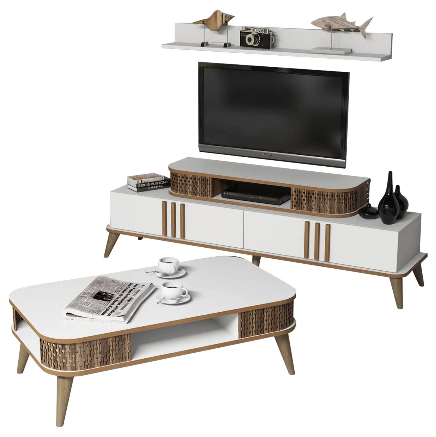 Intrahome ΣΥΝΘΕΣΗ ΣΑΛΟΝΙΟΥ 2 ΤΜΧ ΛΕΥΚΟ & ΚΑΡΥΔΙ .03 intraho-0007504