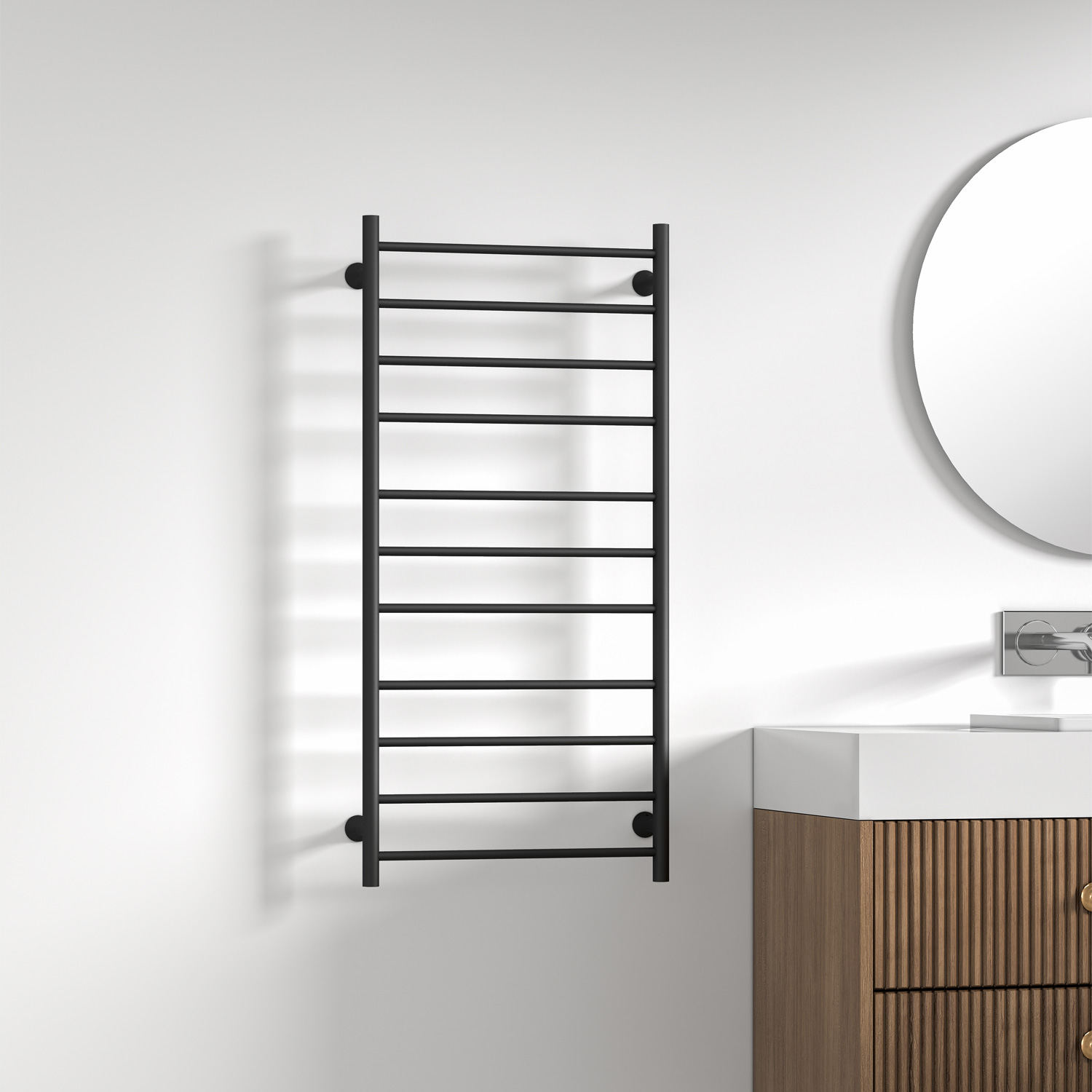 KARAG  TRUMPET Ηλεκτρικό θερμαντικό σώμα μπάνιου Black Matt TRUMPET KARAG 100x48x10cm 110W KARAG-5206836689043