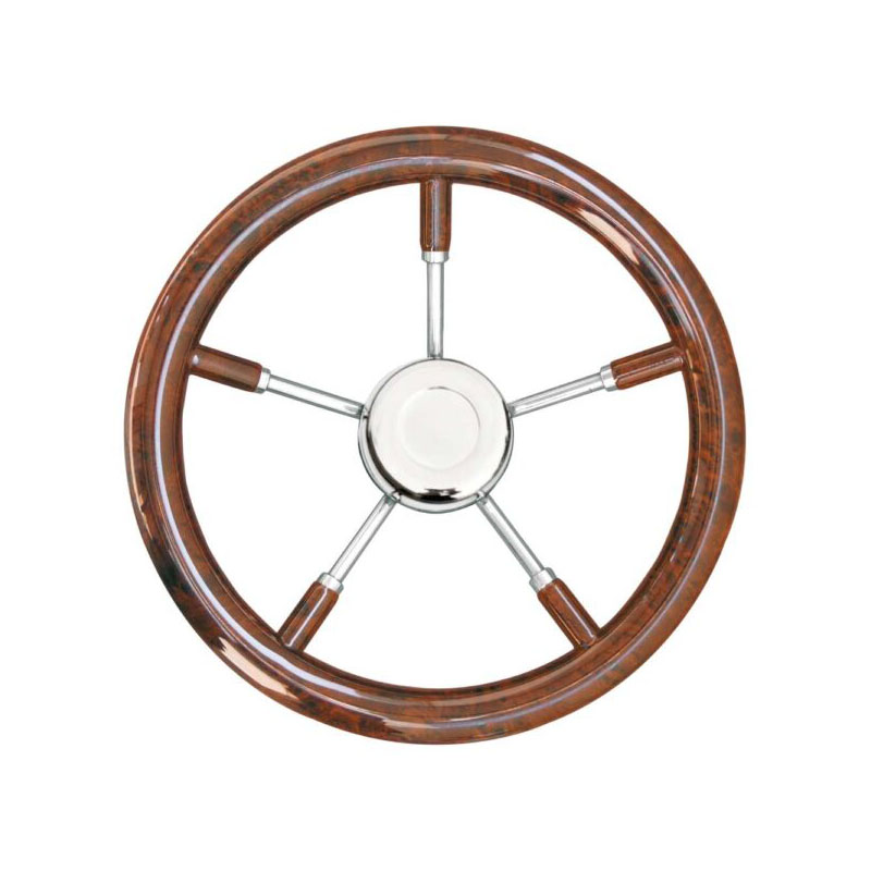 Τιμόνι T9 Briar Wood - Inox Φ35cm FOUR-13490