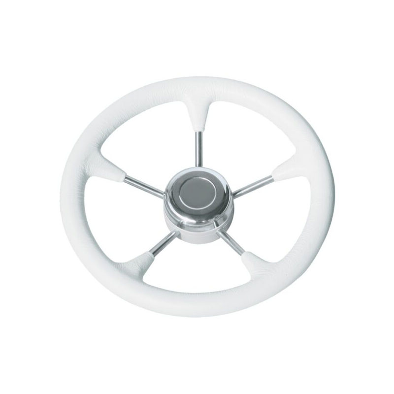 Τιμόνι Πολυουρεθάνης T9R Λευκό - Inox Φ35cm FOUR-13460