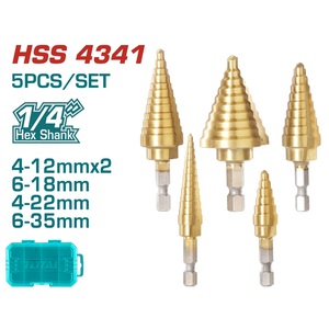 TOTAL ΕΠΑΓΓ. ΣΕΤ ΤΡΥΠΑΝΙΑ ΚΩΝΙΚΑ HSS 1/4″ 5ΤΕΜ (TACSD2051) TOTAL ΕΠΑΓΓ. ΣΕΤ ΤΡΥΠΑΝΙΑ ΚΩΝΙΚΑ HSS 1/4″ 5ΤΕΜ (TACSD2051)