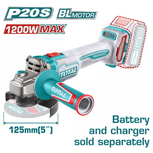 TOTAL ΕΠΑΓΓ. ΓΩΝΙΑΚΟΣ ΤΡΟΧΟΣ ΜΠΑΤ. Li-ion 20V / 125mm ΧΩΡΙΣ ΜΠΑΤΑΡΙΑ & ΦΟΡΤΙΣΤΗ (TAGLI221253) TOTAL ΕΠΑΓΓ. ΓΩΝΙΑΚΟΣ ΤΡΟΧΟΣ ΜΠΑΤ. Li-ion 20V / 125mm ΧΩΡΙΣ ΜΠΑΤΑΡΙΑ & ΦΟΡΤΙΣΤΗ (TAGLI221253)