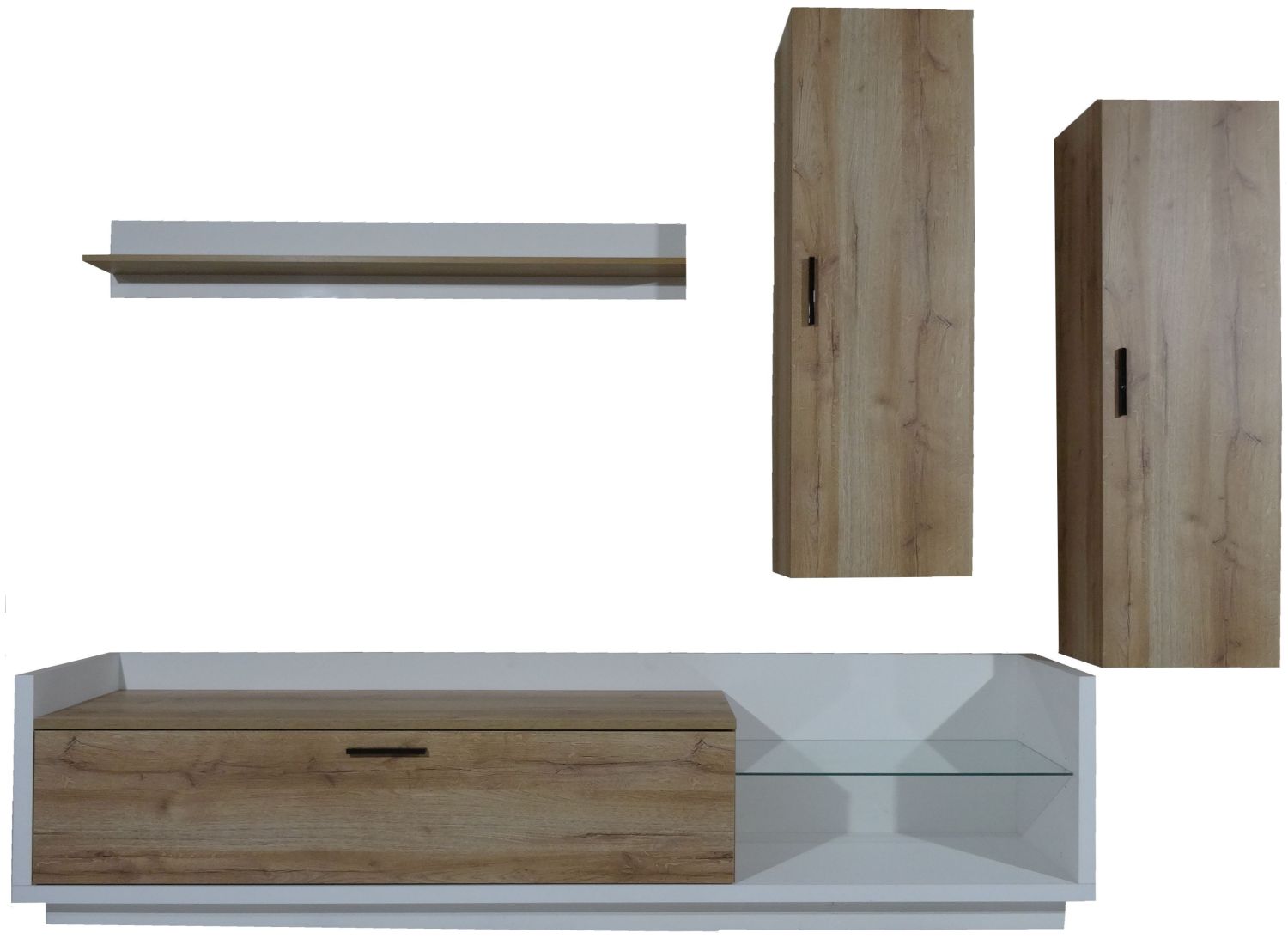 Lh-homefurniture Σύνθεση Talina Λευκό+Kingstone Oak 270x175x48cm Talina_36 Lh-homefurniture Σύνθεση Talina Λευκό+Kingstone Oak 270x175x48cm Talina_36