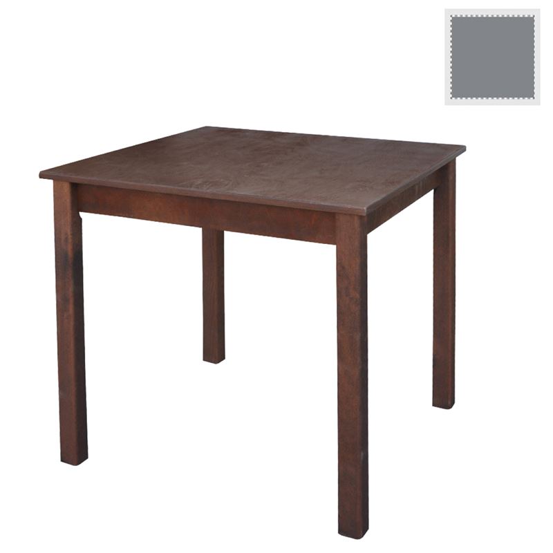 WOODWELL Ταβέρνας Τραπέζι Λυόμενο Οξιά - Κόντρα Πλακέ, Βαφή Εμποτισμού Λάκα Γκρι 80x80x75cm Ρ517,Ε10