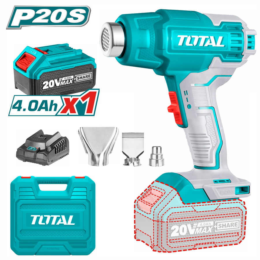 TOTAL ΕΠΑΓΓ. ΠΙΣΤΟΛΙ ΘΕΡΜΟΥ ΑΕΡΑ ΜΠΑΤ. Li-ion 20V / 4Ah / 1 ΜΠΑΤΑΡΙΑ (TBLI20025) TOTAL ΕΠΑΓΓ. ΠΙΣΤΟΛΙ ΘΕΡΜΟΥ ΑΕΡΑ ΜΠΑΤ. Li-ion 20V / 4Ah / 1 ΜΠΑΤΑΡΙΑ (TBLI20025)
