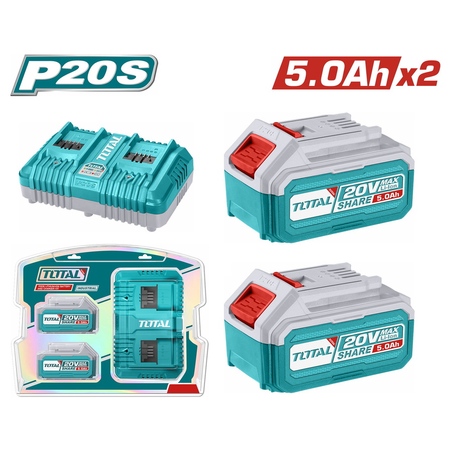 TOTAL ΕΠΑΓΓ. ΣΕΤ 2τεμ ΜΠΑΤ. TFBLI2053 Li-ion 20V/5Ah + 1τεμ ΔΙΠΛΟΣ ΦΟΡΤΙΣΤΗΣ TCLI2034E (TFBCPK2425) TOTAL ΕΠΑΓΓ. ΣΕΤ 2τεμ ΜΠΑΤ. TFBLI2053 Li-ion 20V/5Ah + 1τεμ ΔΙΠΛΟΣ ΦΟΡΤΙΣΤΗΣ TCLI2034E (TFBCPK2425)