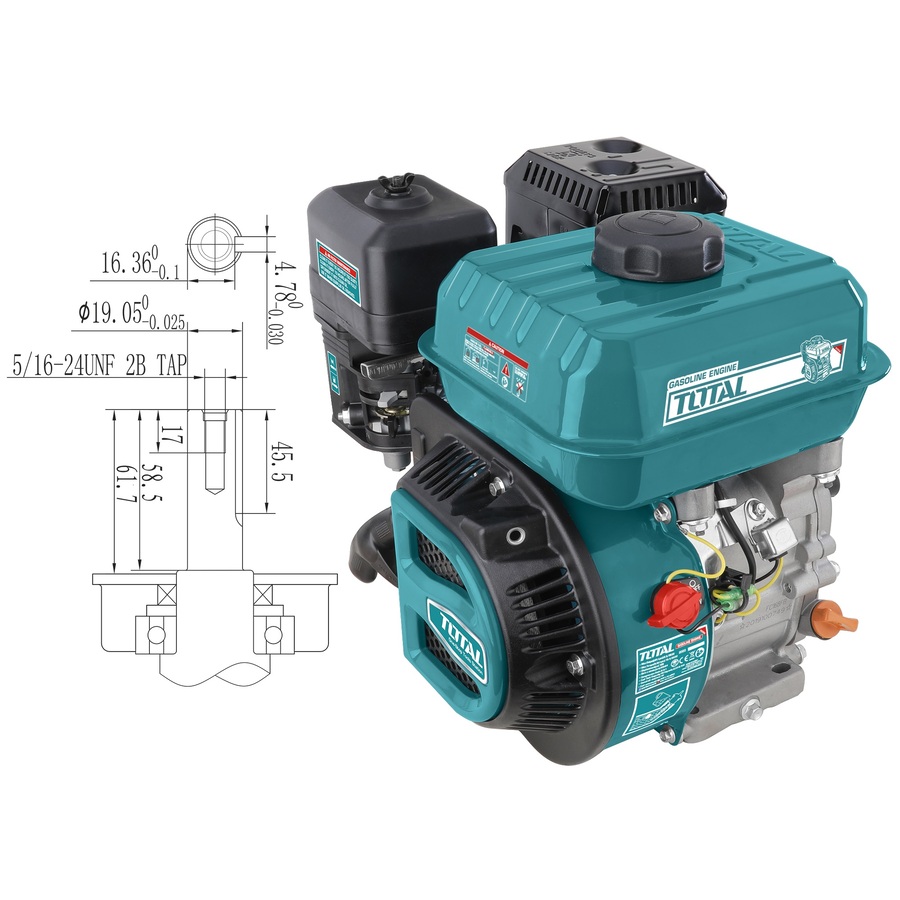 TOTAL ΕΠΑΓΓ. ΚΙΝΗΤΗΡΑΣ ΒΕΝΖΙΝΗΣ 163cc – 5.5HP ΣΦΗΝΑ (TGEN16811) TOTAL ΕΠΑΓΓ. ΚΙΝΗΤΗΡΑΣ ΒΕΝΖΙΝΗΣ 163cc – 5.5HP ΣΦΗΝΑ (TGEN16811)