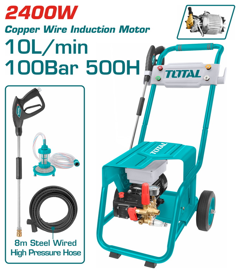 TOTAL ΕΠΑΓΓ. ΠΛΥΣΤΙΚΟ ΝΕΡΟΥ 2.400W / 100 Bar / Induction Motor (TGT11176) TOTAL ΕΠΑΓΓ. ΠΛΥΣΤΙΚΟ ΝΕΡΟΥ 2.400W / 100 Bar / Induction Motor (TGT11176)