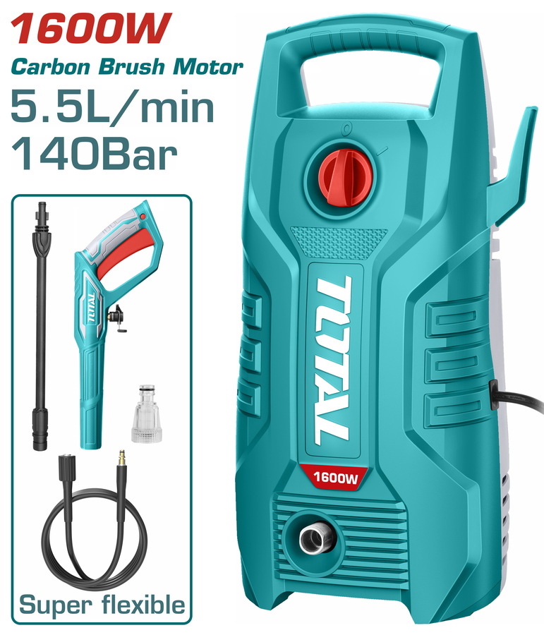 TOTAL ΠΛΥΣΤΙΚΟ ΝΕΡΟΥ 1.600W / 140 Bar / Brush motor (TGT11336) TOTAL ΠΛΥΣΤΙΚΟ ΝΕΡΟΥ 1.600W / 140 Bar / Brush motor (TGT11336)