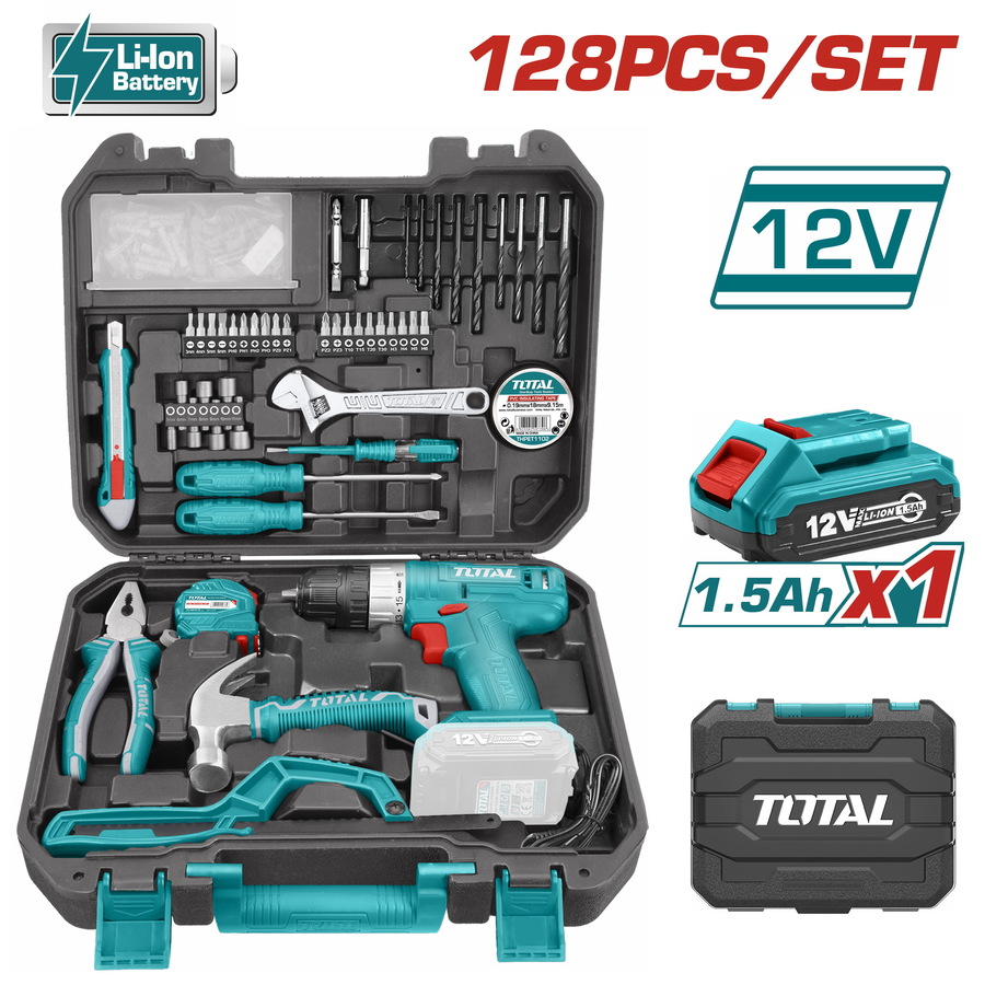 TOTAL ΣΕΤ ΔΡΑΠ/ΒΙΔΟ ΜΠΑΤΑΡΙΑΣ ΛΙΘΙΟΥ 12V / 1.5Ah / 20Nm 128ΤΕΜ (THKTHP11282) TOTAL ΣΕΤ ΔΡΑΠ/ΒΙΔΟ ΜΠΑΤΑΡΙΑΣ ΛΙΘΙΟΥ 12V / 1.5Ah / 20Nm 128ΤΕΜ (THKTHP11282)