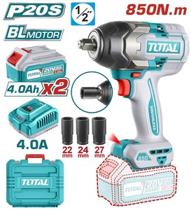 TOTAL ΕΠΑΓΓ. ΜΠΟΥΛΟΝΟΚΛΕΙΔΟ ΜΠΑΤ. Li-ion 20V / 4Ah / 850Nm / 2 ΜΠΑΤΑΡΙΕΣ (TIWLI2085) TOTAL ΕΠΑΓΓ. ΜΠΟΥΛΟΝΟΚΛΕΙΔΟ ΜΠΑΤ. Li-ion 20V / 4Ah / 850Nm / 2 ΜΠΑΤΑΡΙΕΣ (TIWLI2085)
