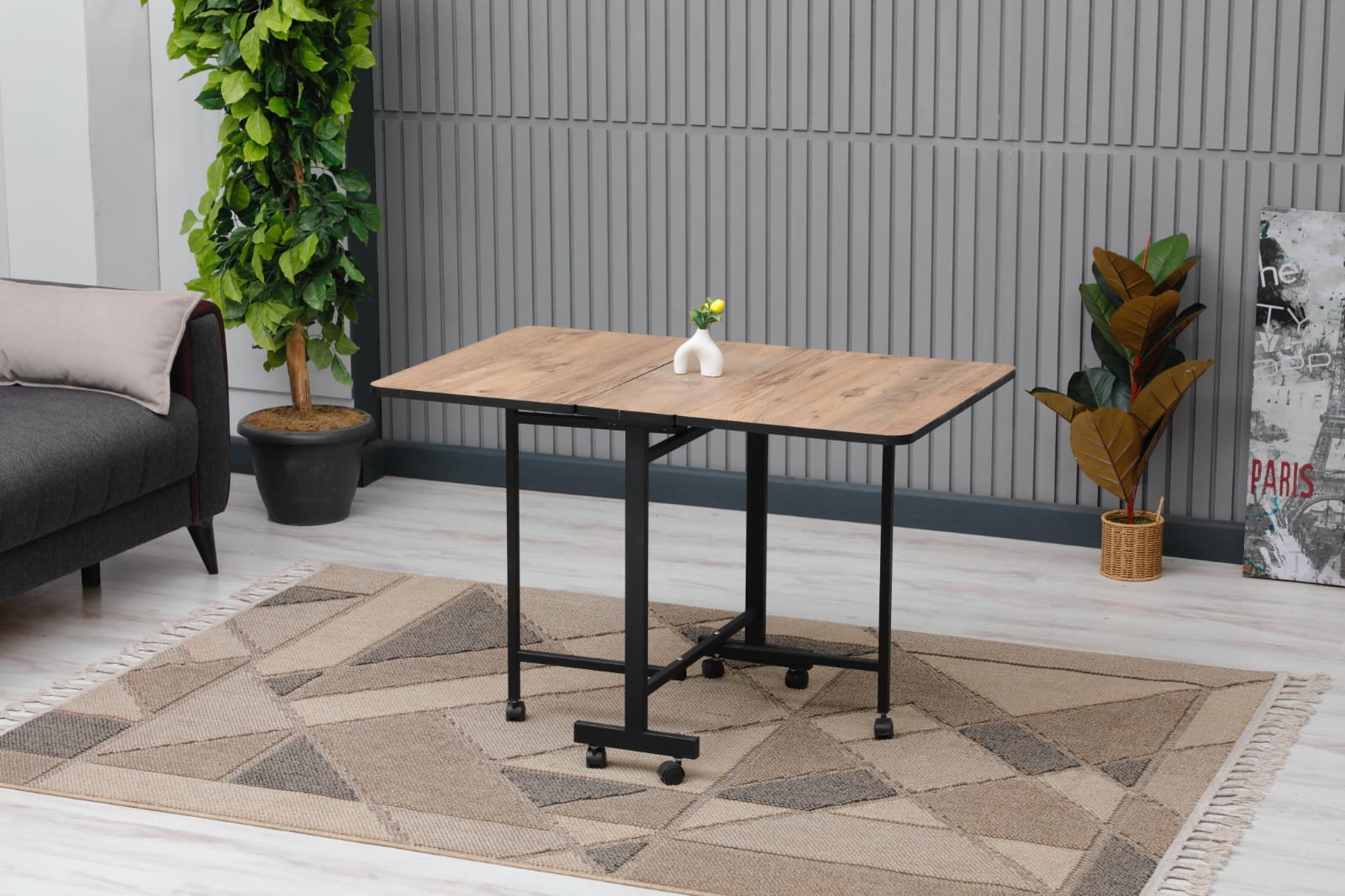 Fidelio ΤΡΑΠΕΖΙ ΚΟΥΖΙΝΑΣ (TOMMY)  ΠΤΥΣΣΟΜΕΝΟ ΚΑΡΥΔΙ M.110*Π.70*Υ.72ΕΚ. FIDELIO-FD-TOMMY