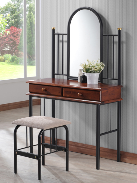 Intrahome ΤΟΥΑΛΕΤΑ VENICE ΜΕ ΣΚΑΜΠΩ ΚΑΙ ΚΑΘΡΕΠΤΗ ΜΕΤΑΛΛΟ & ΞΥΛΟ 33x90x148Y εκ. intraho-1619100