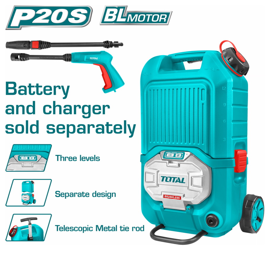 TOTAL ΕΠΑΓΓ. ΠΛΥΣΤΙΚΟ ΥΨΗΛΗΣ ΠΙΕΣΗΣ ΜΠΑΤ. Li-ion 40V ΧΩΡΙΣ ΜΠΑΤΑΡΙΑ & ΦΟΡΤΙΣΤΗ (TPWLI4006) TOTAL ΕΠΑΓΓ. ΠΛΥΣΤΙΚΟ ΥΨΗΛΗΣ ΠΙΕΣΗΣ ΜΠΑΤ. Li-ion 40V ΧΩΡΙΣ ΜΠΑΤΑΡΙΑ & ΦΟΡΤΙΣΤΗ (TPWLI4006)