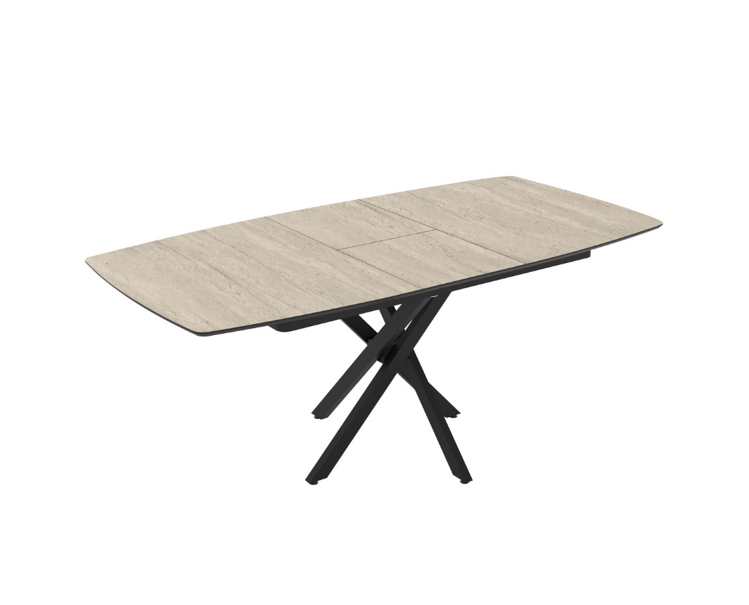 MATIS Επεκτεινόμενο τραπέζι δείπνου FILIS traverten 145+40x90x76 MATISTAMADA019 MATIS Επεκτεινόμενο τραπέζι δείπνου FILIS traverten 145+40x90x76 MATISTAMADA019