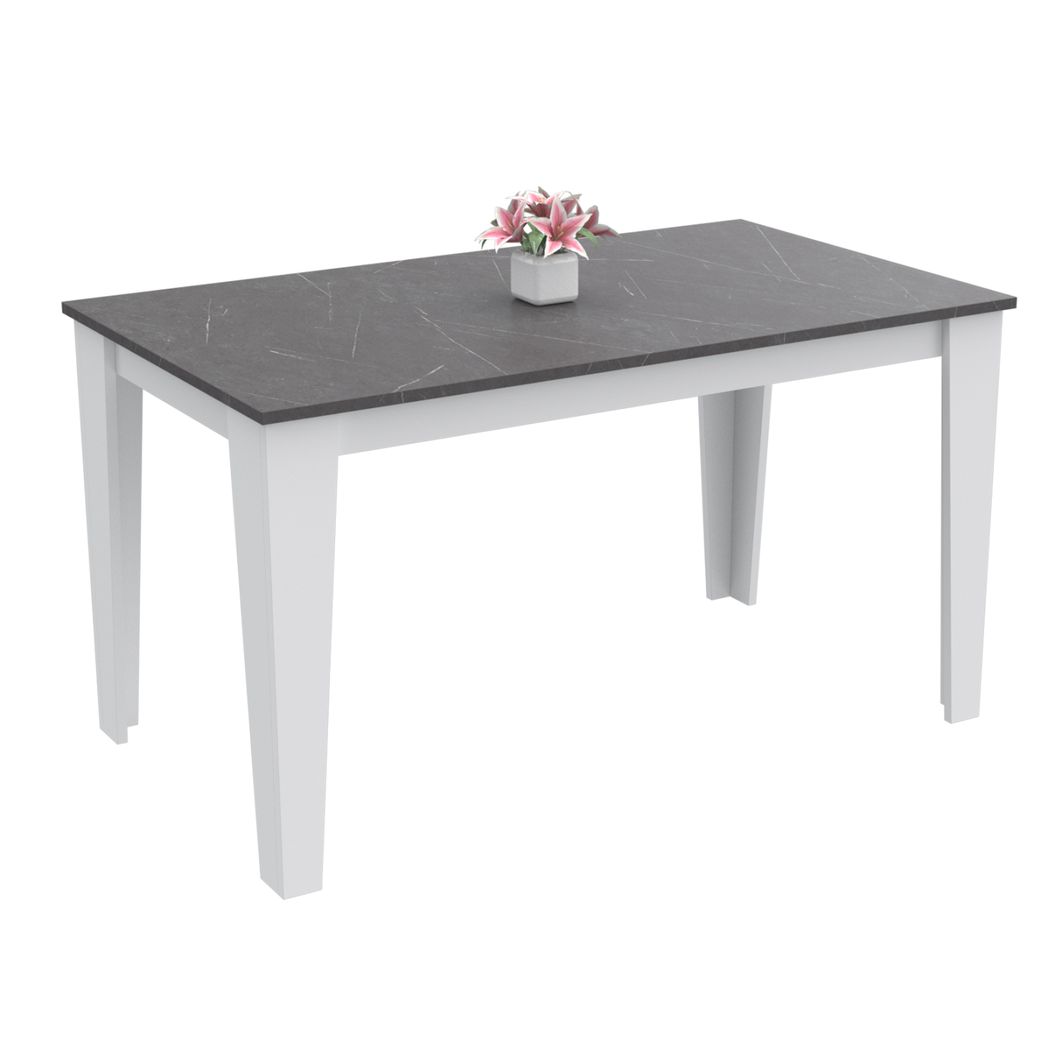 Intrahome ΤΡΑΠΕΖΙ ΚΟΥΖΙΝΑΣ SCASABLANCAINCASABLANCALTCASABLANCAIE-ROSE .02 ΜΕΛΑΜΙΝΗ ΣΕ ΜΑΥΡΟ-ΛΕΥΚΟ ΧΡΩΜΑ 130x75x75Υεκ intraho-1726520