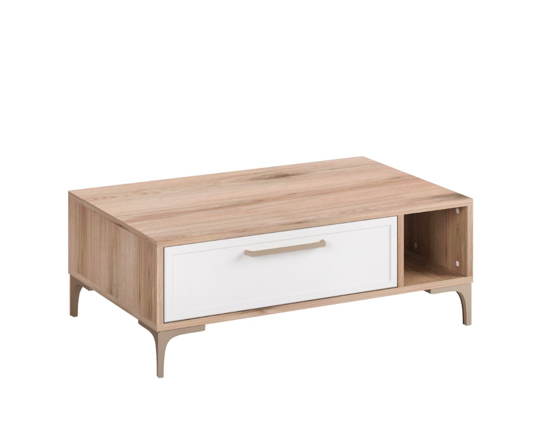 MATIS Τραπέζι σαλονιού ALBA κανέλα/ λευκό 95x60x37 MATIS890477