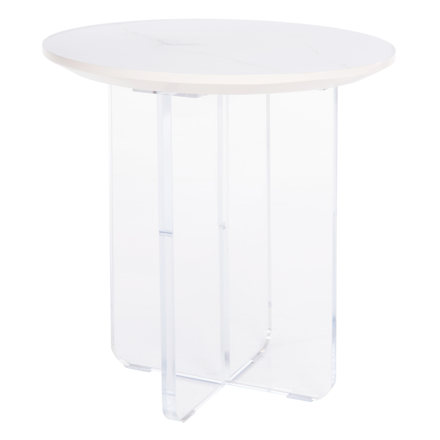 Intrahome ΤΡΑΠΕΖΙ ΣΑΛΟΝΙΟΥ CASABLANCACRYLON .01 RUSTENBURG ΛΕΥΚΟ ΜΑΡΜΑΡΟ-ΑΚΡΥΛΙΚΟ ΠΟΔΙ Φ40x41Υεκ. intraho-1714269