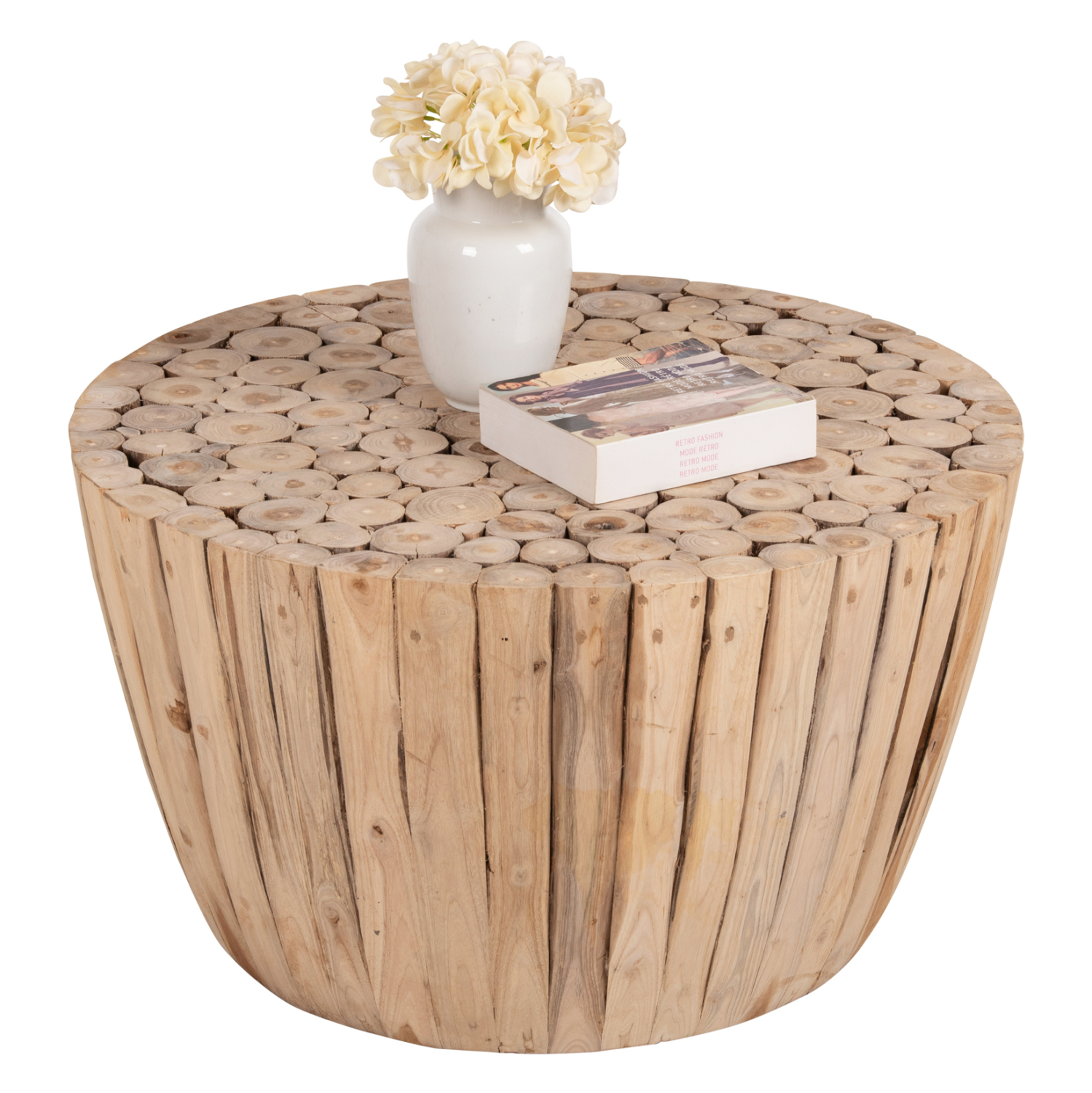 Intrahome ΤΡΑΠΕΖΙ ΣΑΛΟΝΙΟΥ ΞΥΛΟ ΤΕΑΚ ΣΕ ΦΥΣΙΚΟ Φ80x46Yεκ. intraho-1646513